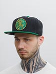 Бейсболка MITCHELL NESS арт. 6HSFRI20095-BCEBKGN Boston Celtics NBA (черный / зеленый)